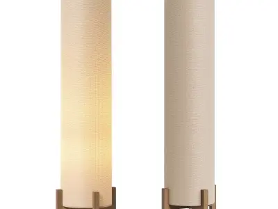 World Market paper rattan floor lamp 3D model