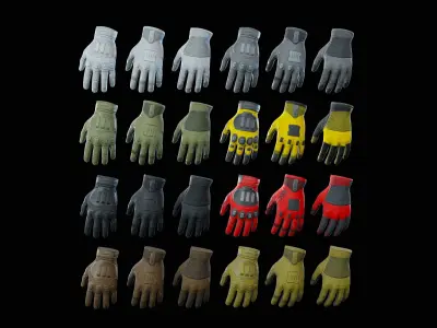 Sci-Fi Gloves Low-poly 3D model