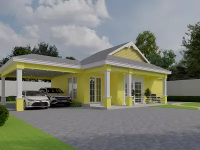 YELLOW HOUSE Free 3D model