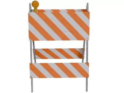 Road Barrier 01 Low-poly 3D model
