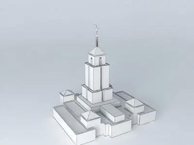 LDS. Templo Mormon, Cochabamba Bolivia  82nd. Operating Temple Free 3D model