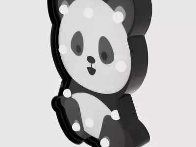Panda-shaped night light 3D model
