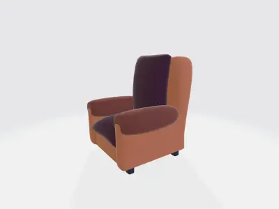 Free couch for game  Free low-poly 3D model