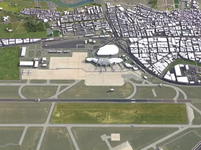 Valencia - Airport - VLC Low-poly 3D model