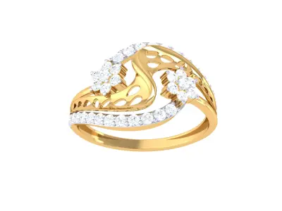 Women Ring  Render 3dm STL OBJ FBX Details 3D print model 22