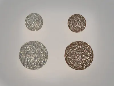 Luminous Vine Light Balls - 2 Colors 2 Sizes Low-poly 3D model