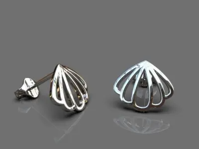 Sea shell earrings Free 3D print model