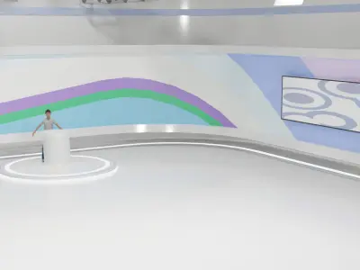 TV studio 3D model purchase