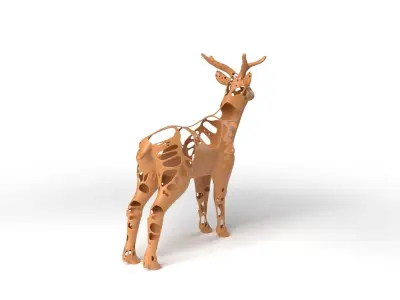 Deer Dust Voronoi Low-poly 3D model