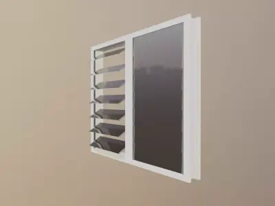 The Jalousie Window Low-poly 3D model