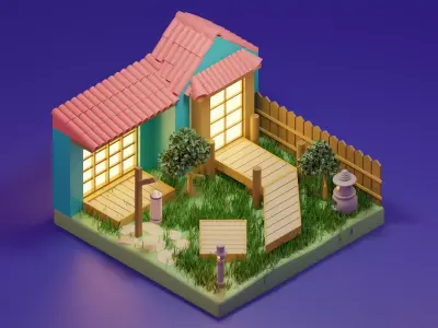 Miyagi-Do Cobra Kai Free low-poly 3D model