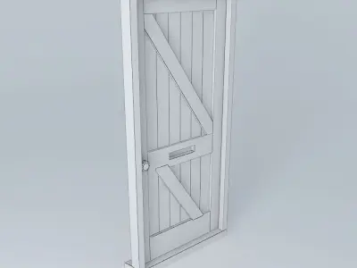Doors wooden door Free 3D model