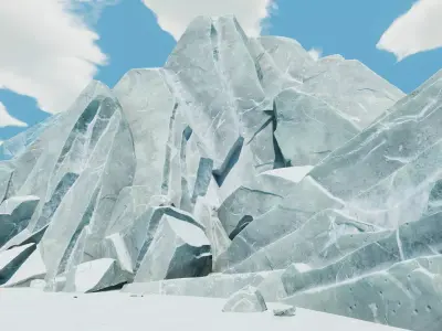 Customizable Rocks and Cliffs Low-poly 3D model