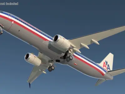  American Airlines Boeing 737-900 with Cabin and Doors 