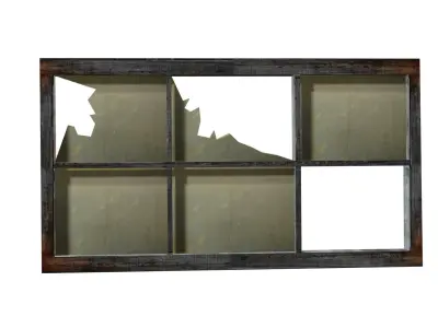 Broken Window Low-poly 3D model