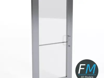Storefront glass door 3D model