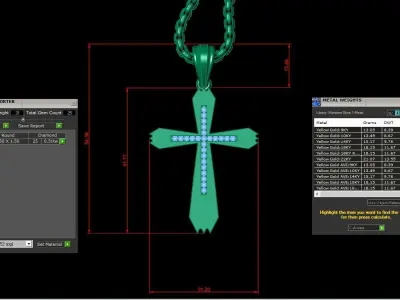 Cross Light Gold 3CP032 3DM STL 3D model