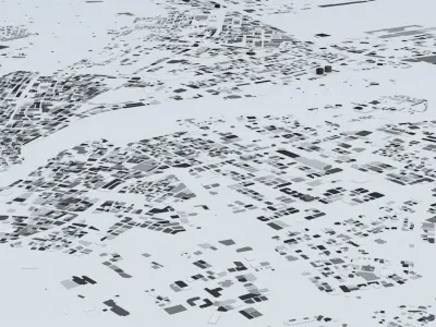 Dubai Streets and Buildings 3D model