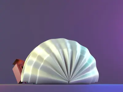 shell candle with many pearls 3D print model