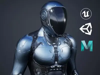 Sci-Fi Male 1 Low-poly 3D model