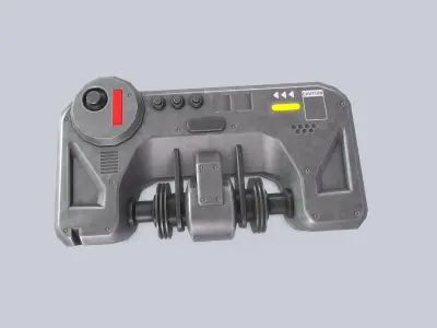 Scifi battery Low-poly 3D model