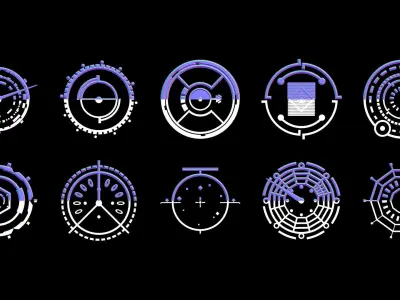 50 Sci-Fi Hologram Normal Map and Alpha Vol 2 3D model