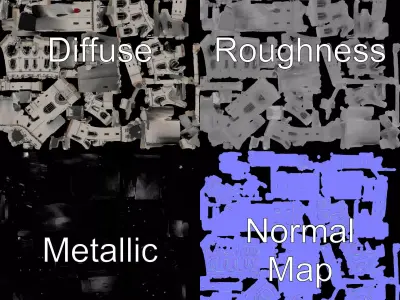 Medieval Stone Castle model pack Low-poly 3D model