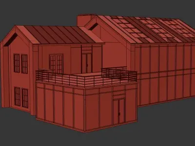 Modern Scandinavian house 3D model purchase