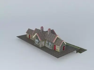 Eco Rail Poddley Dale Station No 1 Dummy! Old Steam Days Free 3D model