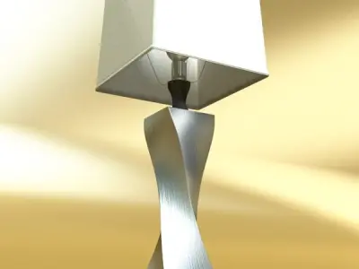 Modern Table Lamp 07 Silver 3D model