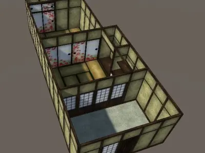 Japan of the room Low-poly 3D model