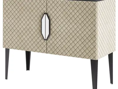 DUCCIO LEATHER CUPBOARD Low-poly 3D model