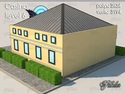 Casino Level Low-poly 3D model