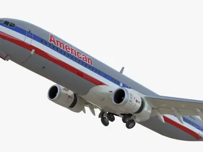  American Airlines Boeing 737-900 ER with Cabin and Doors Rigged for Maya 