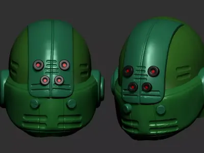 helmet high poly sculpt 3d printable ver 7 3D model 3D model