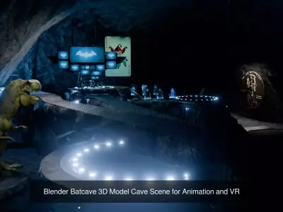 Batman Collection Two Batman Robin and Batcave 3D Model OBJ FBX 3D Model Pack