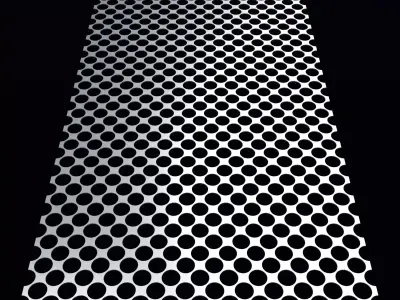 Perforated panel with 66 percent opening 25O87 3D model