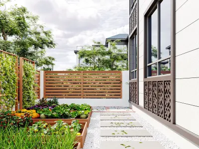 courtyard interior scenes  3D model