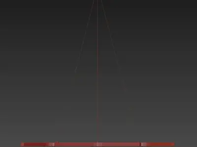 Quad Y LED Chandelier by Sonneman 3D model purchase