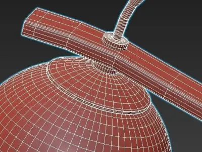 Favourite-Grover six light chandelier in brass with shades 3D model