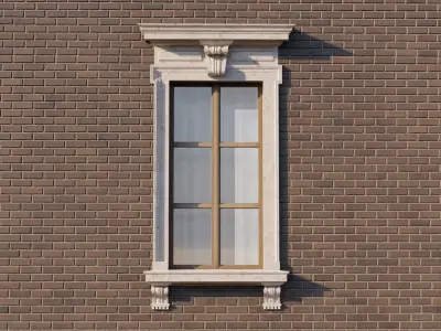 Classic window frame  3D model