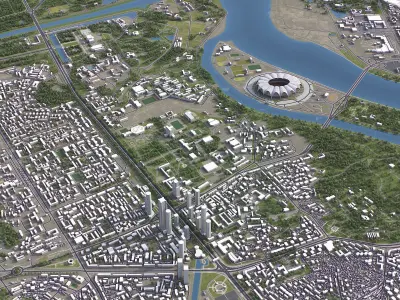 Pyongyang - Ryomyong Low-poly 3D model