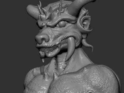 Character figure monster fantasy 3D print model 3D model