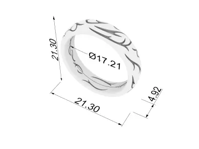 Intricate Carved Artisan Band JDBCo 3D print model
