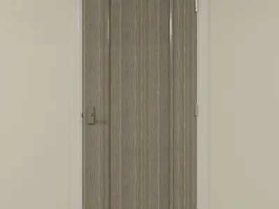 Shaker Interior Door  Set Low-poly 3D model