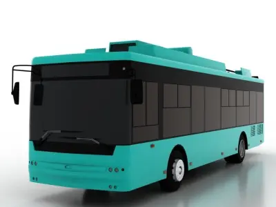 Trolleybus Bogdan T70115 Low  Low-poly 3D model