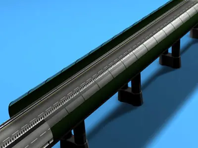 Highway viaduct 3D model