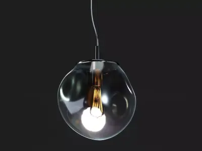Avia M modern glass pendant light 3D model
