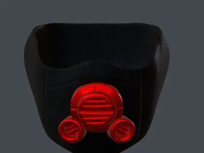 Gas mask helmet 3d model scifi Low-poly  Low-poly 3D model