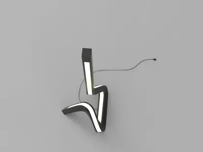 West Floor Light Low-poly 3D model